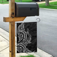 New Zealand Hammerhead Shark Garden Flag Maori Haehae Mangopare Black - Polynesian Pride