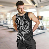 New Zealand Hammerhead Shark Men Tank Top Maori Haehae Mangopare Black - Polynesian Pride