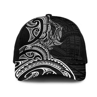 New Zealand Hammerhead Shark Mesh Trucker Cap Maori Haehae Mangopare Black LT14 One Size Black Black - Polynesian Pride