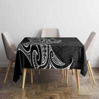New Zealand Hammerhead Shark Tablecloth Maori Haehae Mangopare Black - Polynesian Pride