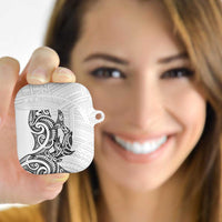 New Zealand Hammerhead Shark AirPods Case Maori Haehae Mangopare White - Polynesian Pride