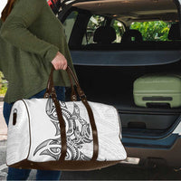 New Zealand Hammerhead Shark Travel Bag Maori Haehae Mangopare White - Polynesian Pride