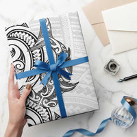 New Zealand Hammerhead Shark Wrapping Paper Maori Haehae Mangopare White - Polynesian Pride