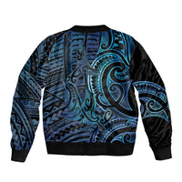 New Zealand Hammerhead Shark Bomber Jacket Maori Haehae Mangopare Galaxy - Polynesian Pride