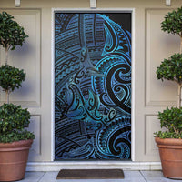 New Zealand Hammerhead Shark Door Cover Maori Haehae Mangopare Galaxy - Polynesian Pride