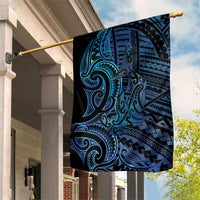 New Zealand Hammerhead Shark Garden Flag Maori Haehae Mangopare Galaxy - Polynesian Pride