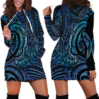 New Zealand Hammerhead Shark Hoodie Dress Maori Haehae Mangopare Galaxy - Polynesian Pride