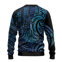 New Zealand Hammerhead Shark Ugly Christmas Sweater Maori Haehae Mangopare Galaxy - Polynesian Pride