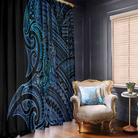 New Zealand Hammerhead Shark Window Curtain Maori Haehae Mangopare Galaxy - Polynesian Pride