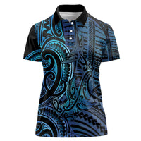 New Zealand Hammerhead Shark Women Polo Shirt Maori Haehae Mangopare Galaxy - Polynesian Pride