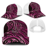 New Zealand Hammerhead Shark Baseball Net Cap Maori Haehae Mangopare Pink - Polynesian Pride