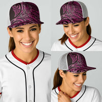 New Zealand Hammerhead Shark Baseball Net Cap Maori Haehae Mangopare Pink LT14 - Polynesian Pride