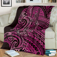 New Zealand Hammerhead Shark Blanket Maori Haehae Mangopare Pink - Polynesian Pride