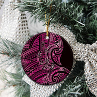 New Zealand Hammerhead Shark Ceramic Ornament Maori Haehae Mangopare Pink - Polynesian Pride