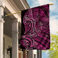 New Zealand Hammerhead Shark Garden Flag Maori Haehae Mangopare Pink - Polynesian Pride