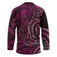 New Zealand Hammerhead Shark Hockey Jersey Maori Haehae Mangopare Pink - Polynesian Pride