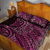 New Zealand Hammerhead Shark Quilt Bed Set Maori Haehae Mangopare Pink - Polynesian Pride