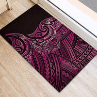 New Zealand Hammerhead Shark Rubber Doormat Maori Haehae Mangopare Pink - Polynesian Pride