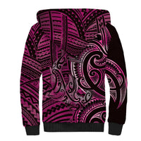 New Zealand Hammerhead Shark Sherpa Hoodie Maori Haehae Mangopare Pink - Polynesian Pride