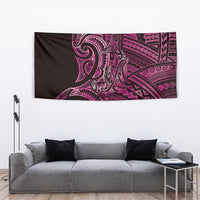 New Zealand Hammerhead Shark Tapestry Maori Haehae Mangopare Pink - Polynesian Pride