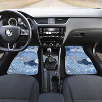 Blue Palaka Japanese Patterns Car Mats Asanoha Seigaiha Sakura Motif - Polynesian Pride