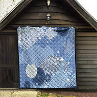 Blue Palaka Japanese Patterns Quilt Asanoha Seigaiha Sakura Motif LT14 - Polynesian Pride