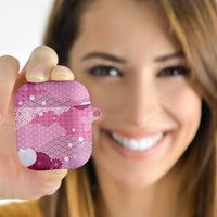 Pink Palaka Japanese Patterns AirPods Case Asanoha Seigaiha Sakura Motif LT14 - Polynesian Pride