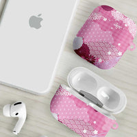 Pink Palaka Japanese Patterns AirPods Case Asanoha Seigaiha Sakura Motif LT14 - Polynesian Pride