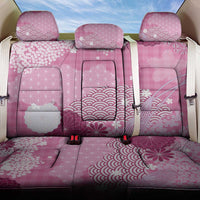 Pink Palaka Japanese Patterns Back Car Seat Cover Asanoha Seigaiha Sakura Motif - Polynesian Pride