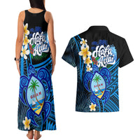 Hafa Adai Guam Couples Matching Tank Maxi Dress and Hawaiian Shirt Guahan Sea Turtle Tropical Style LT14 - Polynesian Pride