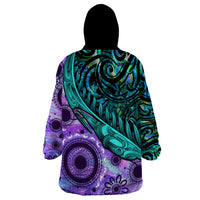 New Zealand Paua Shell With Australia Opal Unique Combine Wearable Blanket Hoodie LT14 - Polynesian Pride