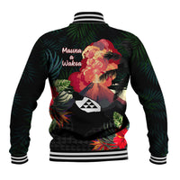 Hawaii Mauna Kea Baseball Jacket White Mountain With Nene Tropical Vibes LT14 - Polynesian Pride