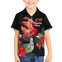 Hawaii Mauna Kea Kid Hawaiian Shirt White Mountain With Nene Tropical Vibes LT14 Kid Black - Polynesian Pride