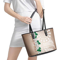 Cook Islands Tiare Maori With Conch Shell Leather Tote Bag 2025 Pasifika Polynesian Tattoo