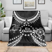 Kia Orana Cook Islands Blanket 2025 Pasifika Polynesian Turtle Black Color