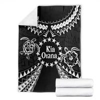 Kia Orana Cook Islands Blanket 2025 Pasifika Polynesian Turtle Black Color