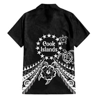 Kia Orana Cook Islands Family Matching Long Sleeve Bodycon Dress and Hawaiian Shirt 2025 Pasifika Polynesian Turtle Black Color