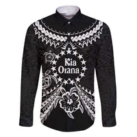 Kia Orana Cook Islands Family Matching Short Sleeve Bodycon Dress and Hawaiian Shirt 2025 Pasifika Polynesian Turtle Black Color