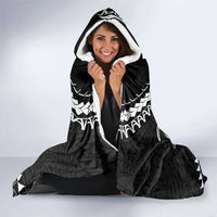 Kia Orana Cook Islands Hooded Blanket 2025 Pasifika Polynesian Turtle Black Color