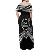 Kia Orana Cook Islands Off Shoulder Maxi Dress 2025 Pasifika Polynesian Turtle Black Color