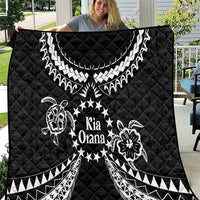 Kia Orana Cook Islands Quilt 2025 Pasifika Polynesian Turtle Black Color