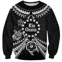 Kia Orana Cook Islands Sweatshirt 2025 Pasifika Polynesian Turtle Black Color