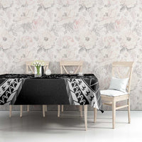 Kia Orana Cook Islands Tablecloth 2025 Pasifika Polynesian Turtle Black Color