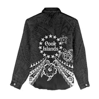 Kia Orana Cook Islands Women Casual Shirt 2025 Pasifika Polynesian Turtle Black Color