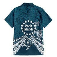 Kia Orana Cook Islands Family Matching Mermaid Dress and Hawaiian Shirt Polynesian Turtle Crowberry Blue Color