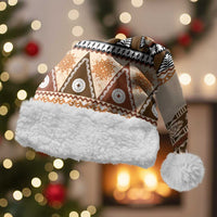 Bula Fiji Christmas Santa Hat 2025 Pasifika Traditional Fijian Masi - Polynesian Pride