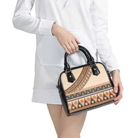 Bula Fiji Shoulder Handbag 2025 Pasifika Traditional Fijian Masi LT14 - Polynesian Pride