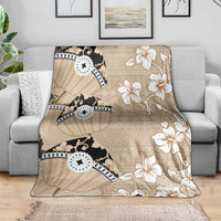 Bula Fiji Iri Buli Blanket Woven Fan With Fijian Tapa