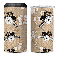 Bula Fiji Iri Buli 4 in 1 Can Cooler Tumbler Woven Fan With Fijian Tapa
