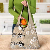 Bula Fiji Iri Buli Grocery Bag Woven Fan With Fijian Tapa